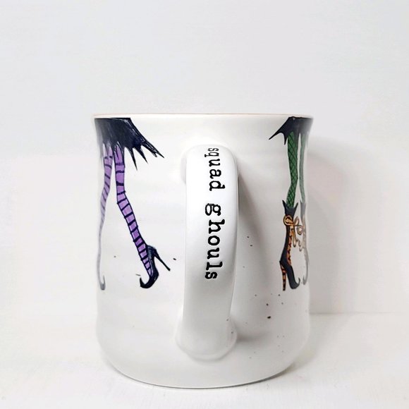 Halloween Coffee Mug Cobwebs and Cauldrons Squad Ghouls Large Cup EUC, Witch - Picture 4 of 6